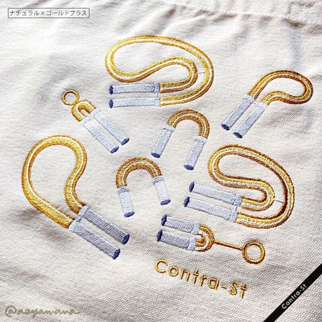 刺繍トートバッグ［ホルンの抜差管］