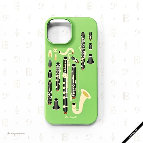 【受注生産】カバー型iPhoneケース［クラリネット三兄弟］