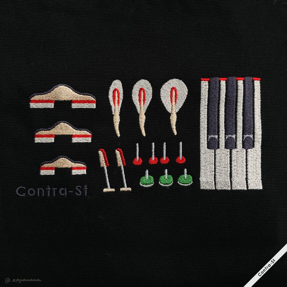 刺繍トートバッグ［ピアノ］ | Contra-Store