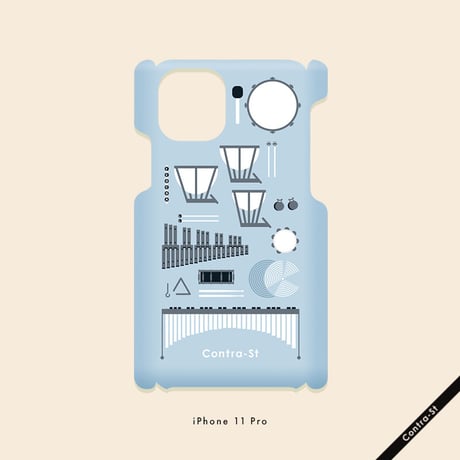 カバー型iPhoneケース［打楽器］11pro / X / XS / 8 / 7 / 6 / 6s / SE（第2世代）