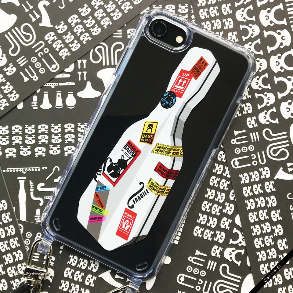 ストラップ付きiPhoneケース［コントラバスのハードケース