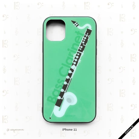 【受注生産】強化ガラスiPhoneケース［バスクラリネット］