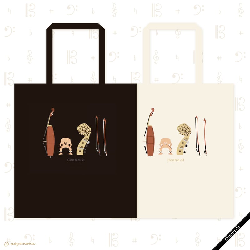 刺繍トートバッグ［コントラバス］ | Contra-Store