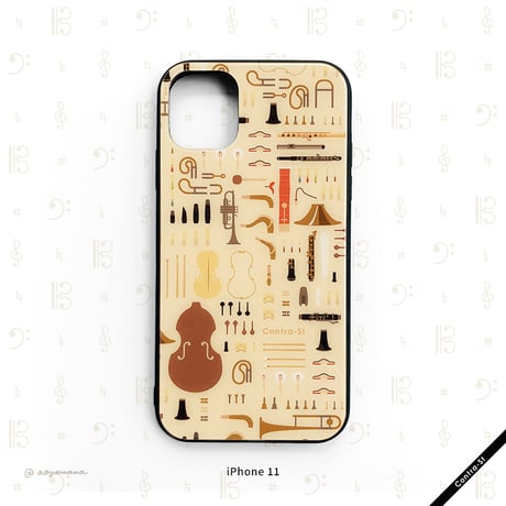 【受注生産】強化ガラスiPhoneケース［楽器のパーツ］