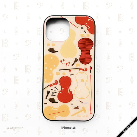 【受注生産】強化ガラスiPhoneケース［ヴァイオリンとヴィオラ］