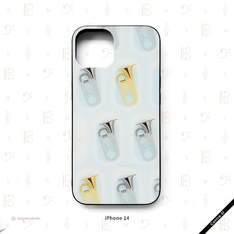 【受注生産】強化ガラスiPhoneケース［ユーフォニアム洗浄中］