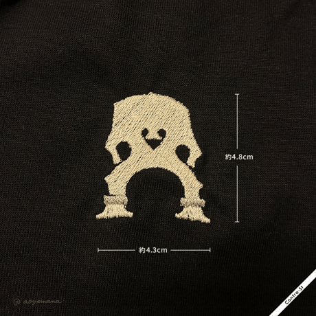 【受注生産】刺しゅうTシャツ［コントラバスの駒］