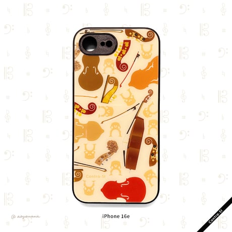 【受注生産】強化ガラスiPhoneケース［コントラバス］