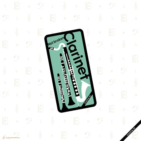 【受注生産】カバー型iPhoneケース［クラリネット］