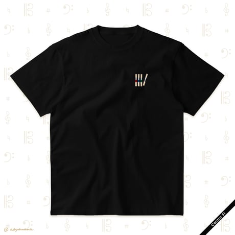 【受注生産】刺しゅうTシャツ［オーボエのリード］