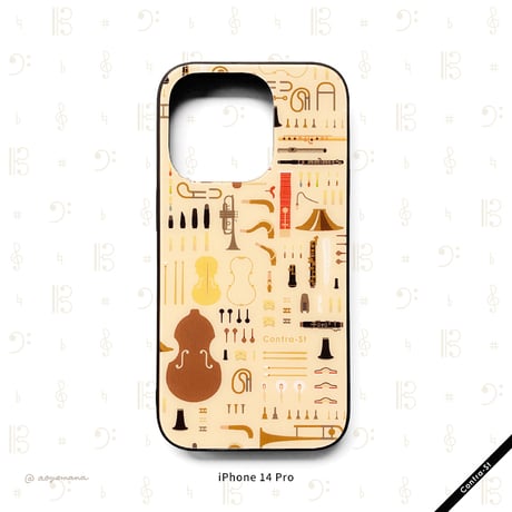 【受注生産】強化ガラスiPhoneケース［楽器のパーツ］