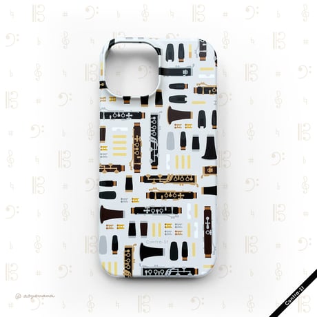 【受注生産】カバー型iPhoneケース［クラリネット］