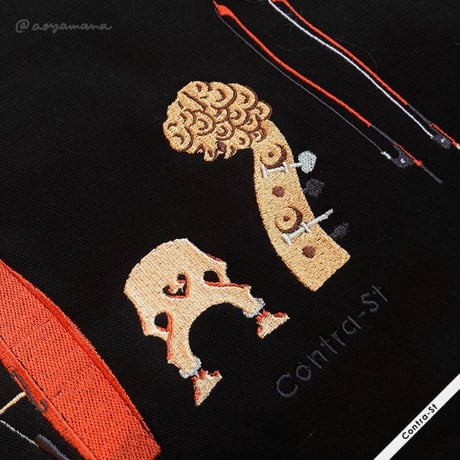 刺繍トートバッグ［コントラバス］