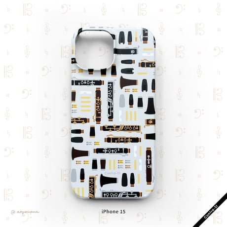 【受注生産】カバー型iPhoneケース［クラリネット］
