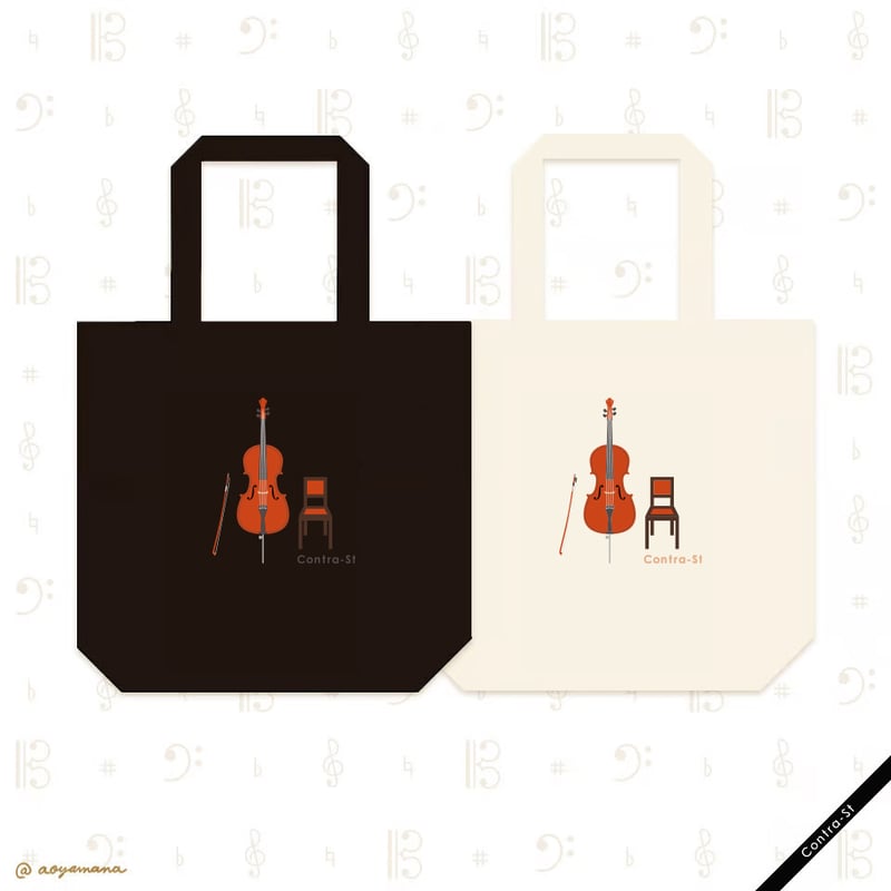 刺繍トートバッグ［チェロ］ | Contra-Store