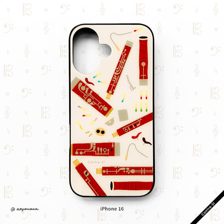 【受注生産】強化ガラスiPhoneケース［ファゴットまたはバスーン］