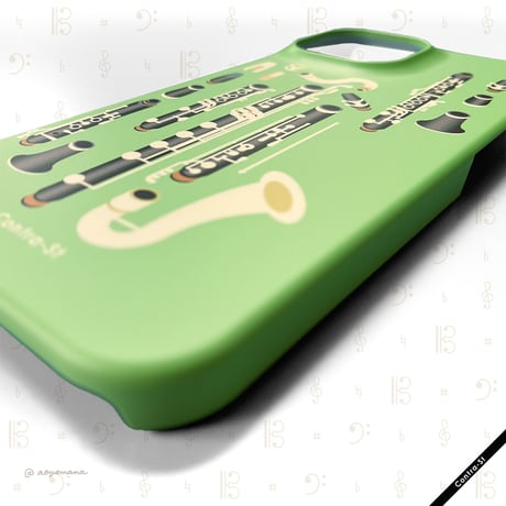 【受注生産】カバー型iPhoneケース［クラリネット三兄弟］