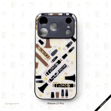 【受注生産】強化ガラスiPhoneケース［クラリネット］
