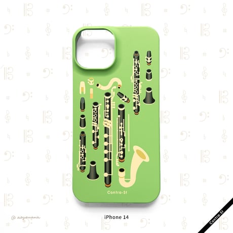 【受注生産】カバー型iPhoneケース［クラリネット三兄弟］