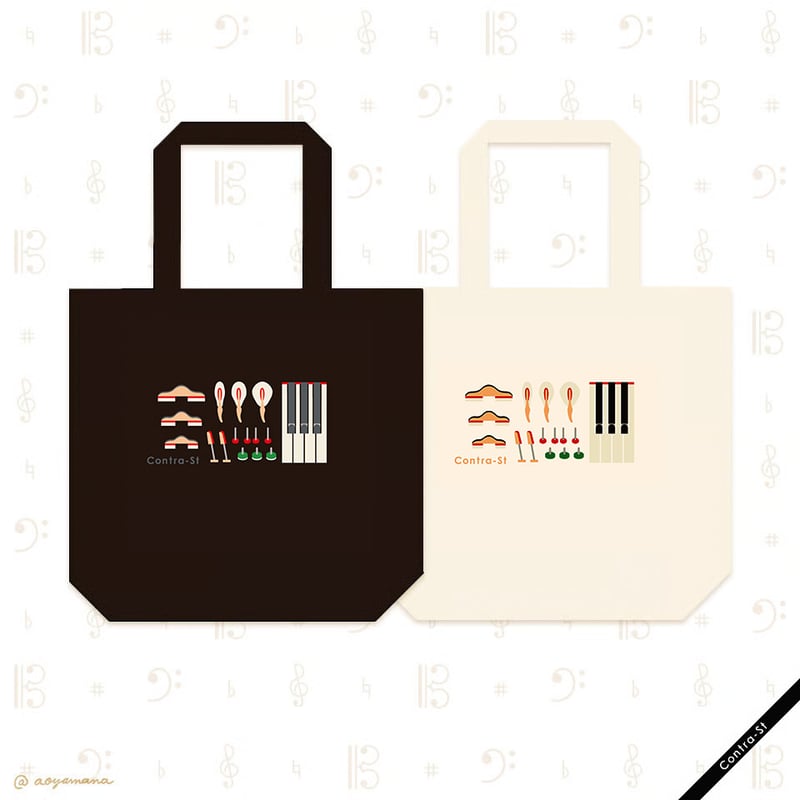 刺繍トートバッグ［ピアノ］ | Contra-Store