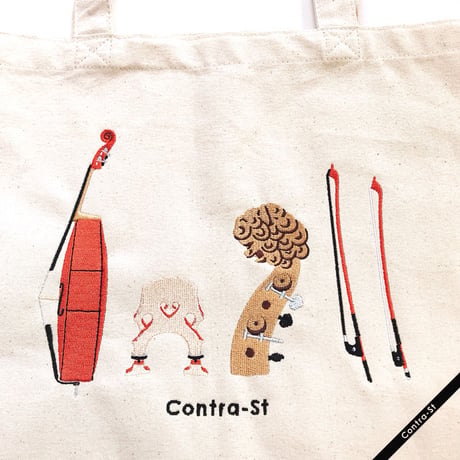 刺繍トートバッグ［コントラバス］