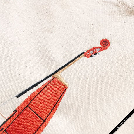 刺繍トートバッグ［コントラバス］