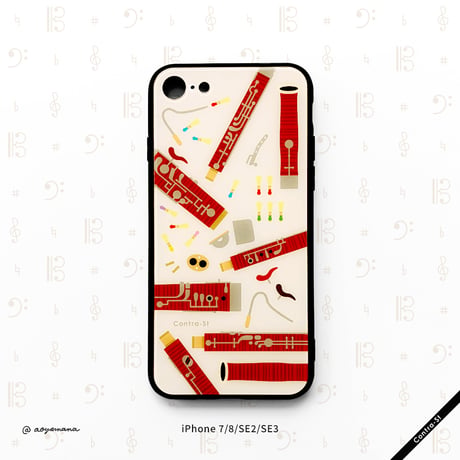 【受注生産】強化ガラスiPhoneケース［ファゴットまたはバスーン］