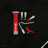 【受注生産】刺しゅうTシャツ［ファゴットのベルと小物たち］