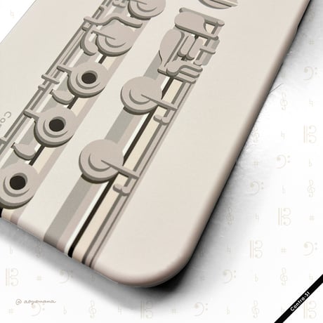 【受注生産】カバー型iPhoneケース［フルート］