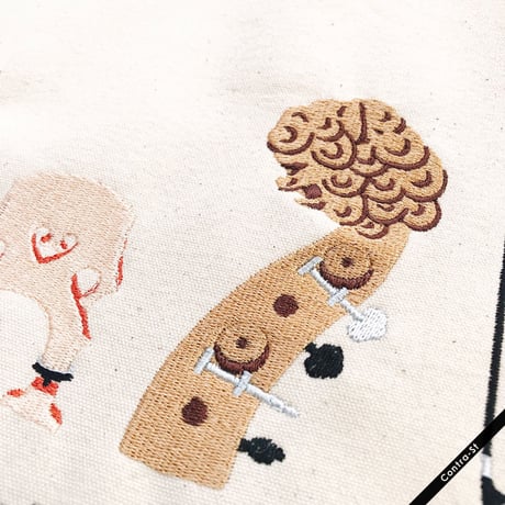 刺繍トートバッグ［コントラバス］