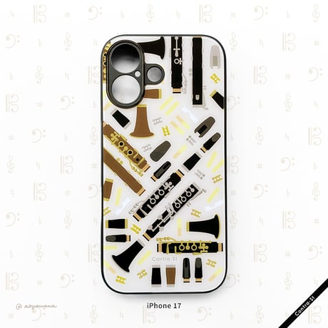 【受注生産】強化ガラスiPhoneケース［クラリネット］