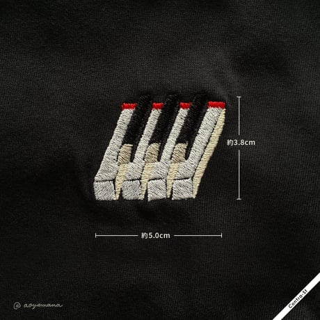 刺しゅうTシャツ［ピアノの鍵盤］