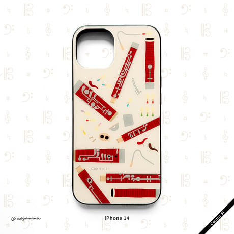 【受注生産】強化ガラスiPhoneケース［ファゴットまたはバスーン］