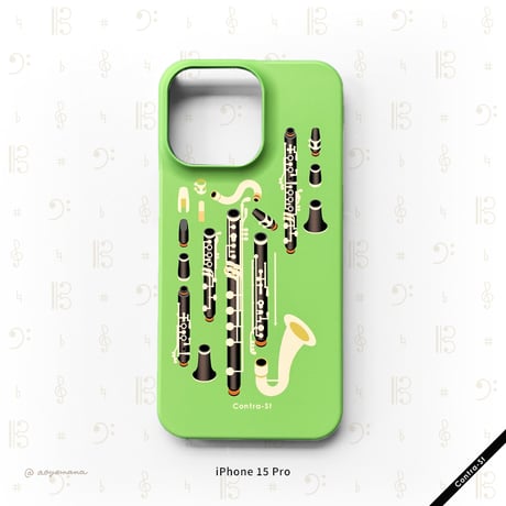 【受注生産】カバー型iPhoneケース［クラリネット三兄弟］