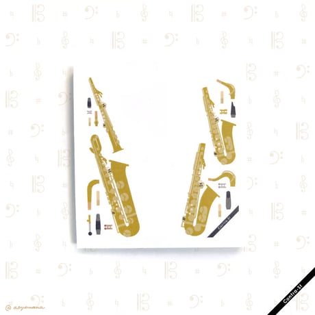 【受注生産】刺しゅうTシャツ［バリトンサックス］