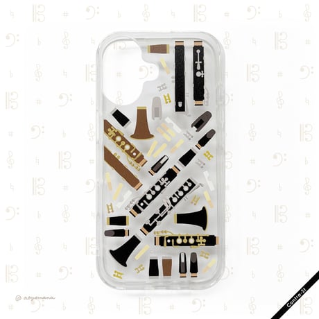 【受注生産】クリアiPhoneケース［クラリネット］