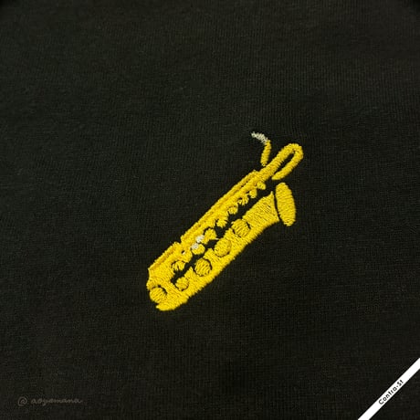 【受注生産】刺しゅうTシャツ［バリトンサックス］
