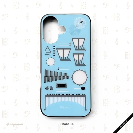 【受注生産】強化ガラスiPhoneケース［打楽器］