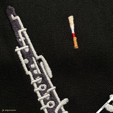 刺繍トートバッグ［オーボエ］