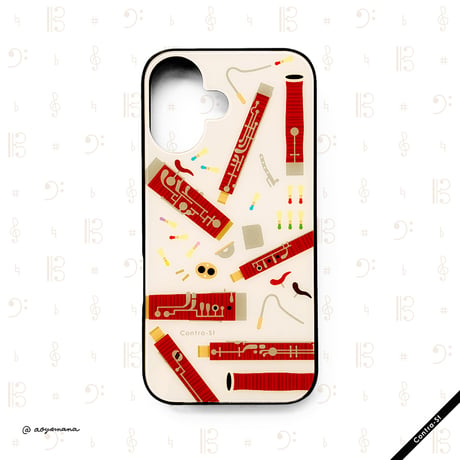 【受注生産】強化ガラスiPhoneケース［ファゴットまたはバスーン］