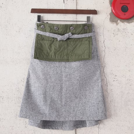 【women】Ordinary fits〈オーディナリーフィッツ〉 APRON SKIRT GREY