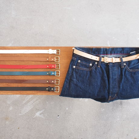 Dono〈ドーノ〉 BUTTERO LEATHER BELT WHITE/NUME/BROWN/RED/BLUE/CHOCO/BLACK