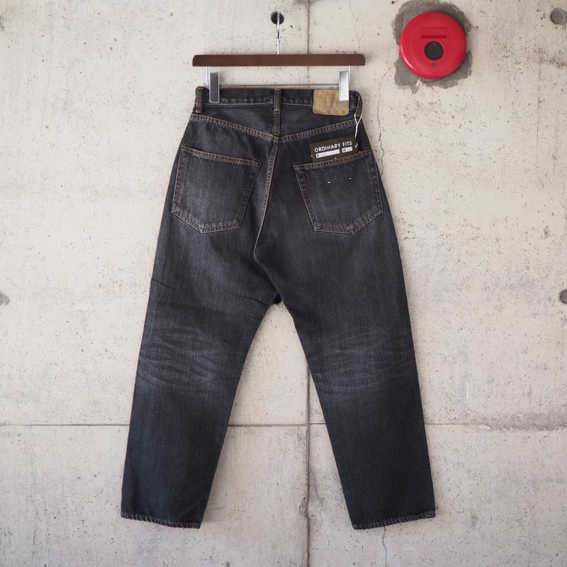 パンツ ordinaty fits LOOSE ANKLE DENIM BLACK 32 unisex】Ordinary fits〈オーディナリーフィッツ〉LOOSE ANKLE D
