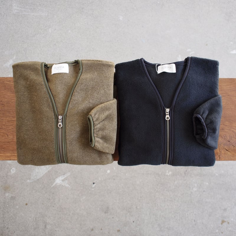 FLISTFIA〈フリストフィア〉POCKET ZIP CARDIGAN OLIVE | e FLISTFIA〈フリストフィア〉POCKET ZIP CARDIGAN OLIVE | e