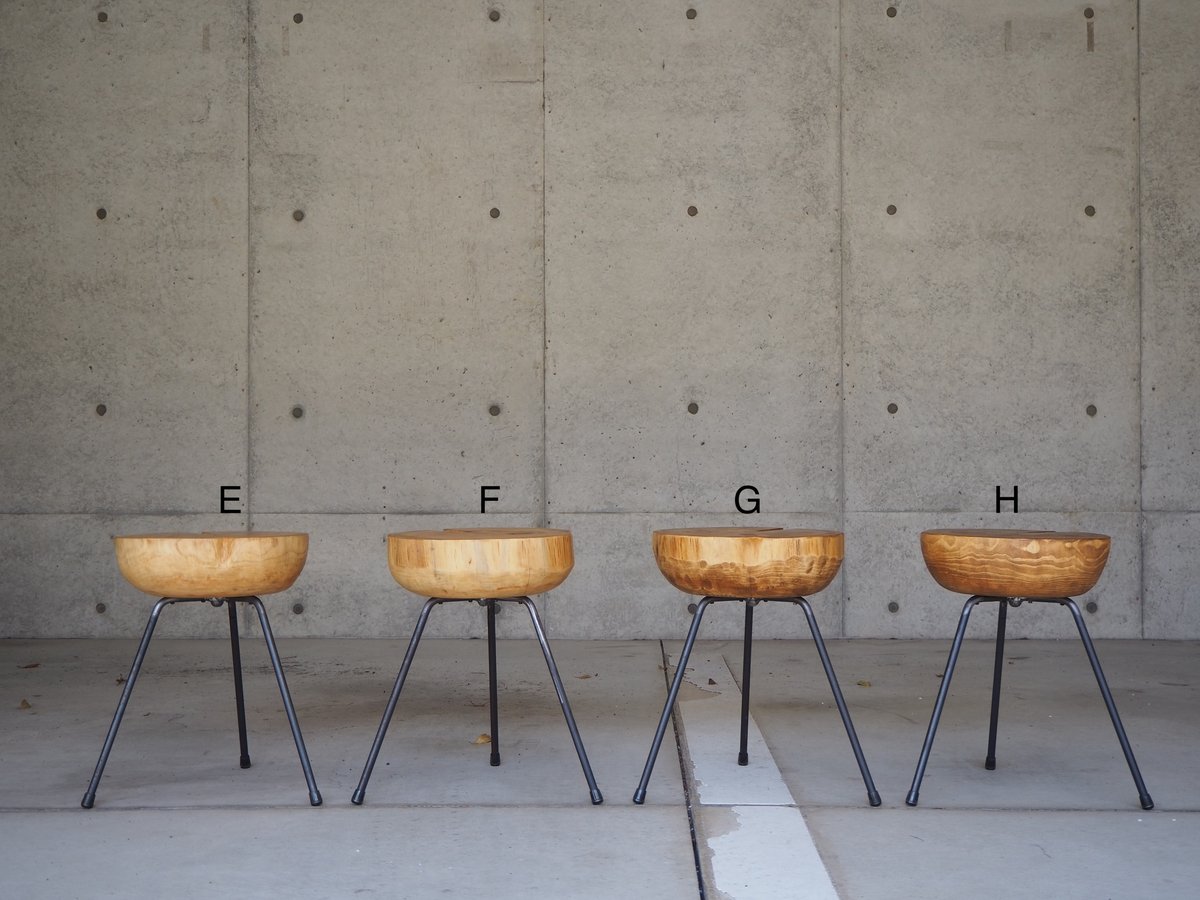 Log Primitive Tripod Stool檜・丸太・サイドテーブル Log Primitive Tripod Stool檜・丸太・サイドテーブル
