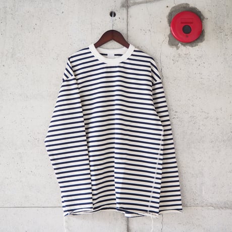 【unisex】have a good day〈ハブアグッデイ〉BORDER LONG SLEEVE TEE NATURAL×NAVY