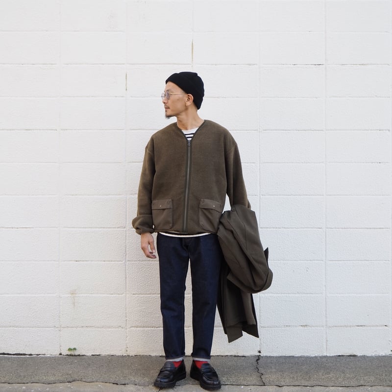 FLISTFIA〈フリストフィア〉POCKET ZIP CARDIGAN OLIVE | e 