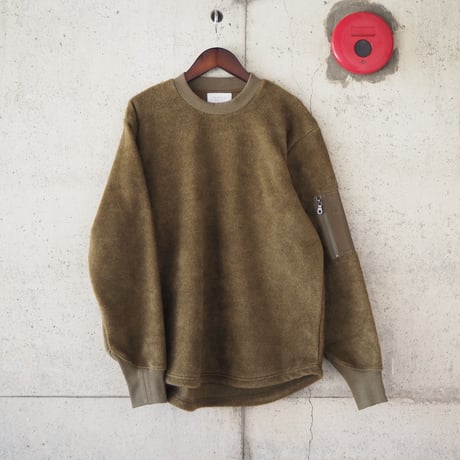 【unisex】FLISTFIA〈フリストフィア〉ARM ZIP PULL OVER OLIVE