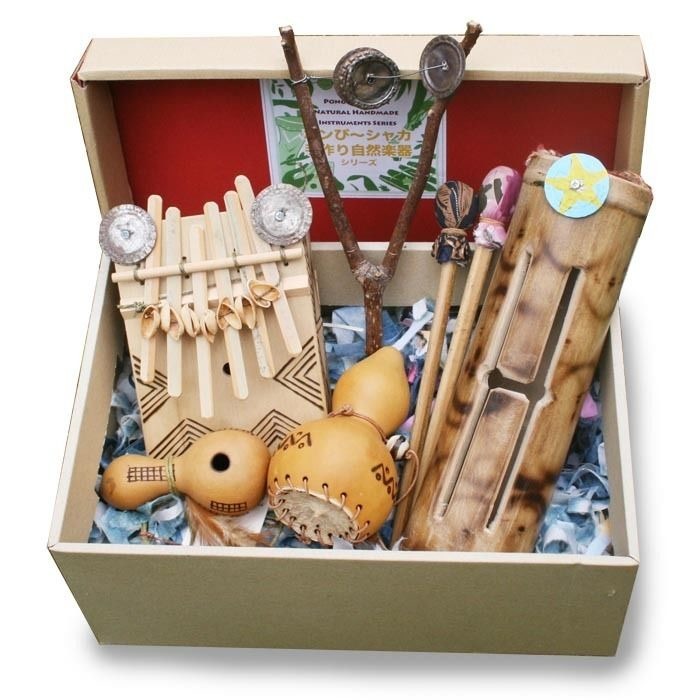 ポンぴ〜シャカ手作り自然楽器5点セット | rhythm-com ポンぴ〜シャカ