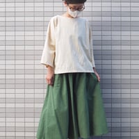 Kushuコットンシャツ（綿ワッシャー アイボリー）【受注生産対応】